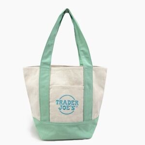 NWT Trader Joe’s Limited Edition Mini Pastel Tote- Pastel Green